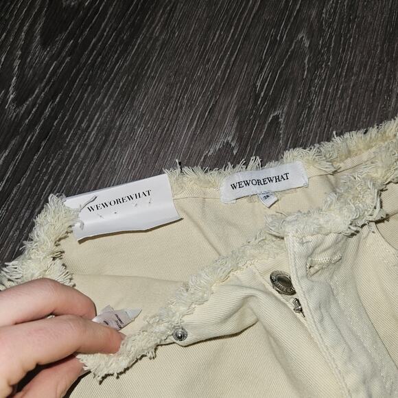 WeWoreWhat Frayed Straight Jeans Size 26 - Picture 5 of 7